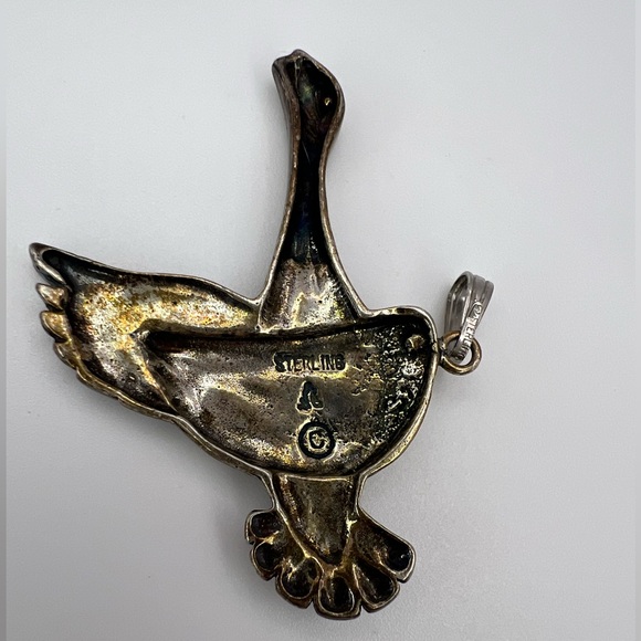 Vintage David Morgan Goose Sterling Silver 925 Necklace Pendant - Picture 3 of 3